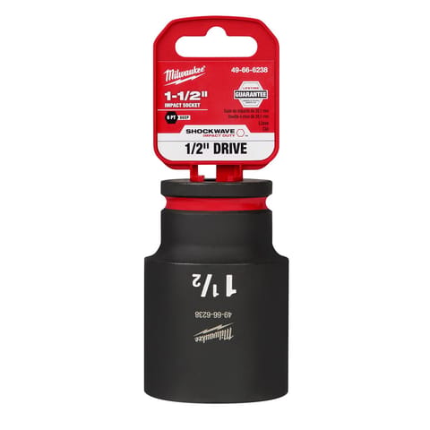 Milwaukee Shockwave 1-1/2 in. X 1/2 in. drive SAE 6 Point Deep