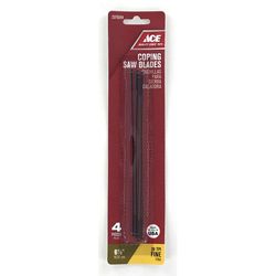 Ace 6-1/2 in. Carbon Steel Coping Saw Blade 28 TPI 4 pk