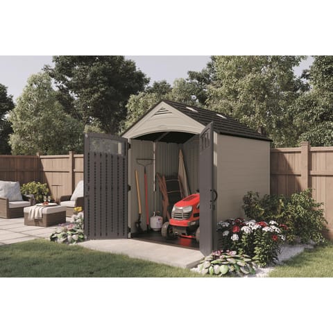 Suncast Cloverdale 7 ft. x 7 ft. Resin Horizontal Peak Storage