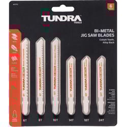 Tundra 6 in. T-Shank Jig Saw Blade Set 6 pc