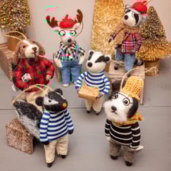 Karma Multicolored Woodland Hipsters Ornament 4.25 in.