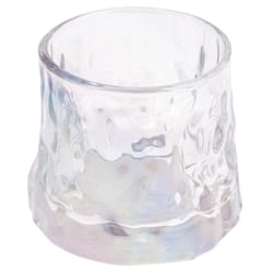 Karma 3 in. H Strawberry Glass Iridescent Sparkle Votive