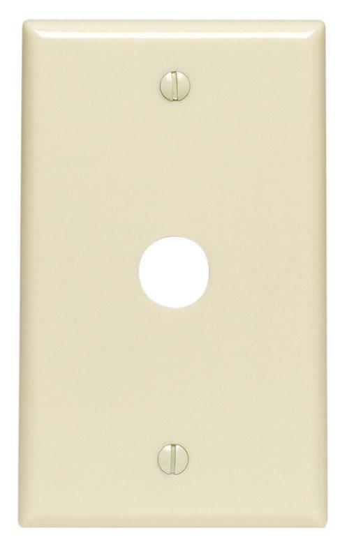 Leviton Ivory 1 gang Thermoset Plastic Cable/Telco Wall Plate 1 pk