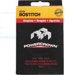 Bostitch PowerCrown 7/16 in. W X 1/4 in. L 18 Ga. Wide Crown Staples 6000 pk