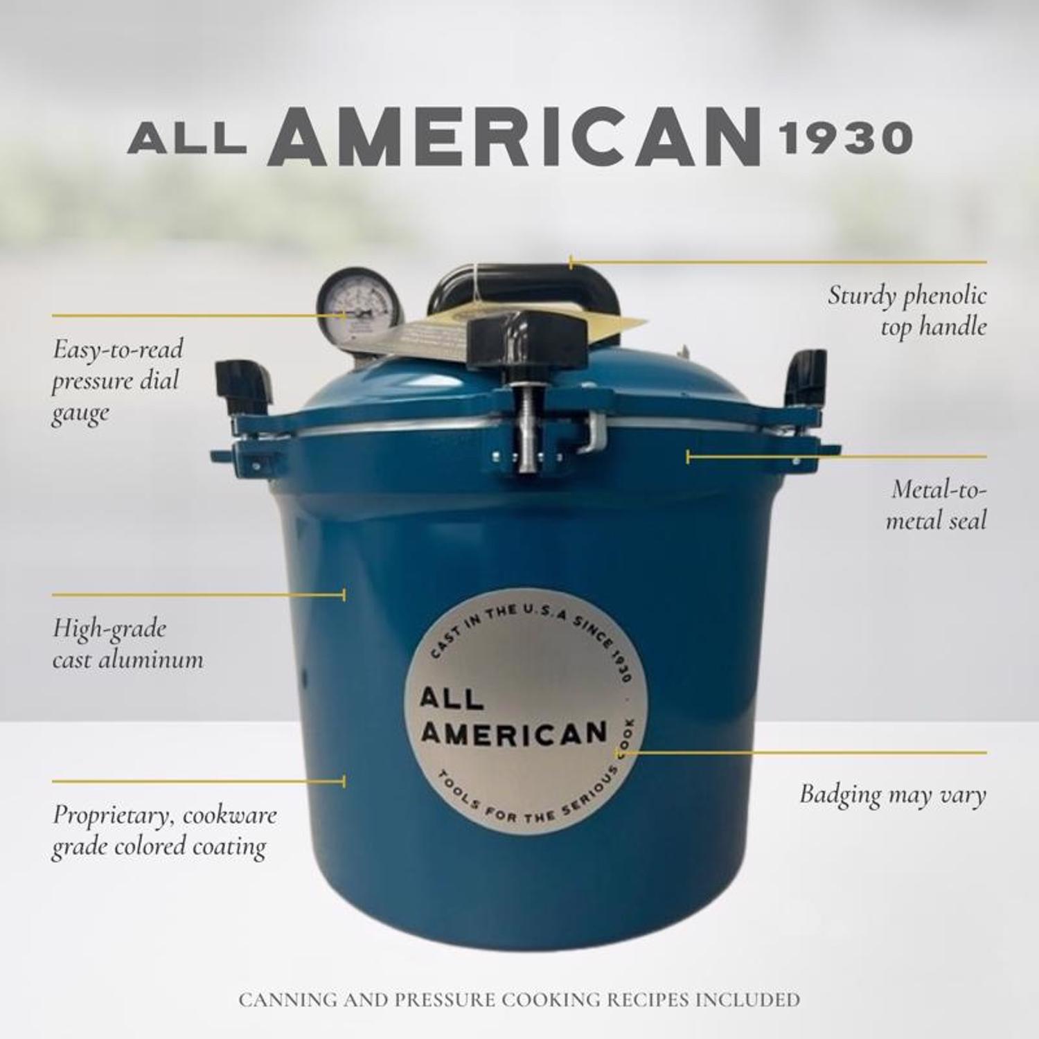 All American 921BL Berry Blue 21 Quart Pressure Canner - Thumbnail 4