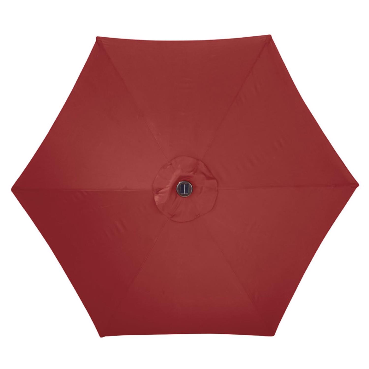 Living Accents 9 ft. Tiltable Red Market Umbrella