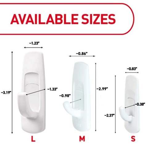 3m command hooks max weight 15 Lb XL Heavyweight Wall Hook, Damage Free Hanging Wall Hook with Adhesive Strips, Heavy Duty Single Wall Hook for Hanging Back to School Organizers, 2 White and 8 They are engineered to support up to 5 pounds Command Clear Mini Hooks |