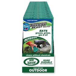 Grease Beast Medium Duty Antibacterial Scrubber Sponge For Multi-Purpose 6 in. L 1 pk