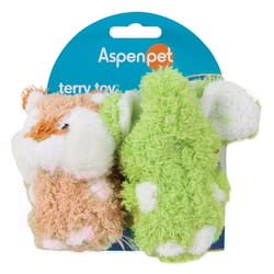 Aspen Pet For Dog Multicolored Plush Elephant Squeak Dog Toy Small 1 pk