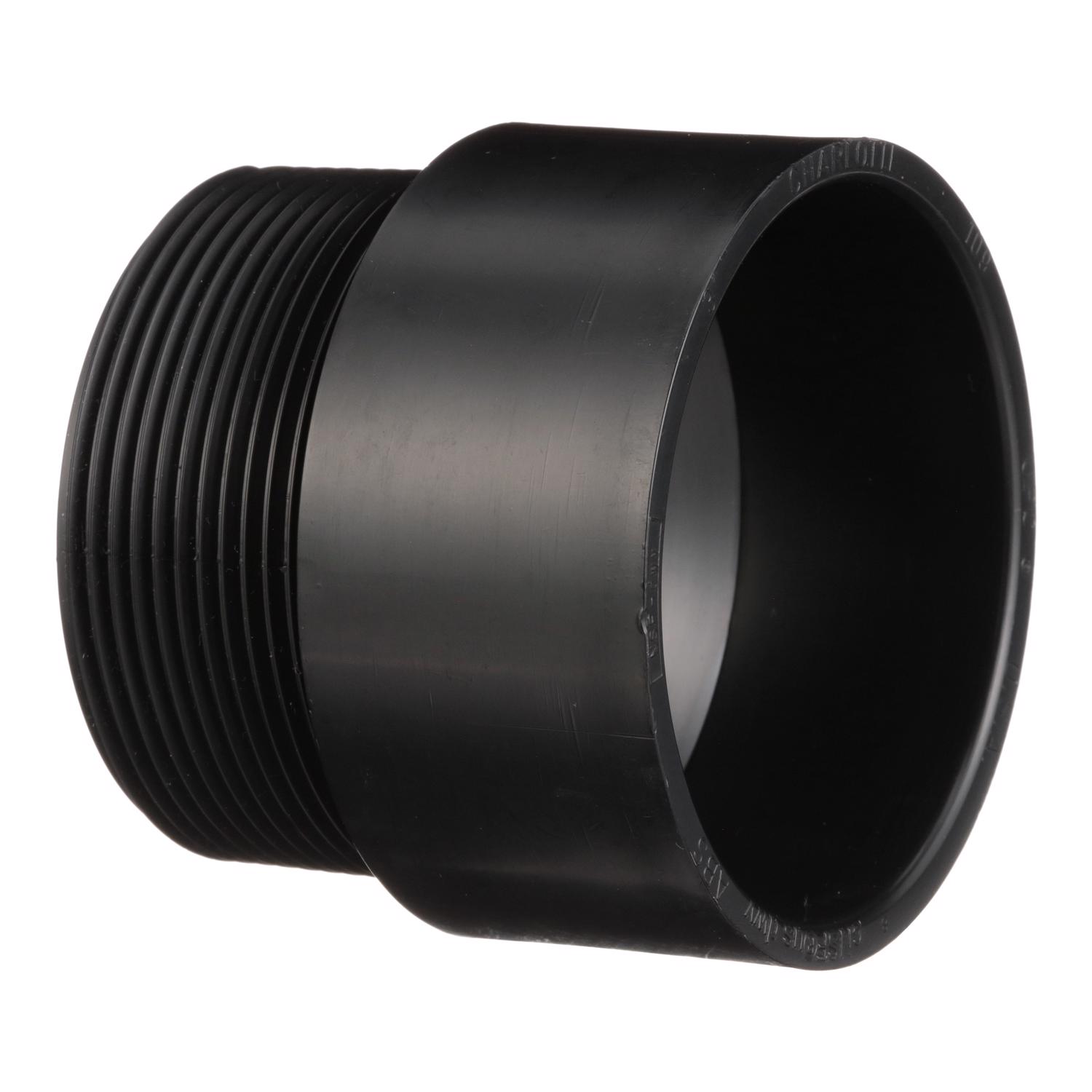 Charlotte Pipe 3 in. MPT X 3 in. D Hub ABS Adapter