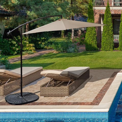 ace hardware patio table umbrella AreShark 9 FT for Outdoor, Outdoor Umbrella with Push Button Tilt and Crank, Outdoor Patio Umbrellas with 8 Sturdy Ribs for Market, Garden, Pool (Beige) : Patio designed to keep your guests and family cool Living Accents 9 ft. Tiltable