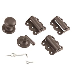 National Hardware Oil Rubbed Bronze Brown Steel Screen/Storm Door Hardware Set 6 pc
