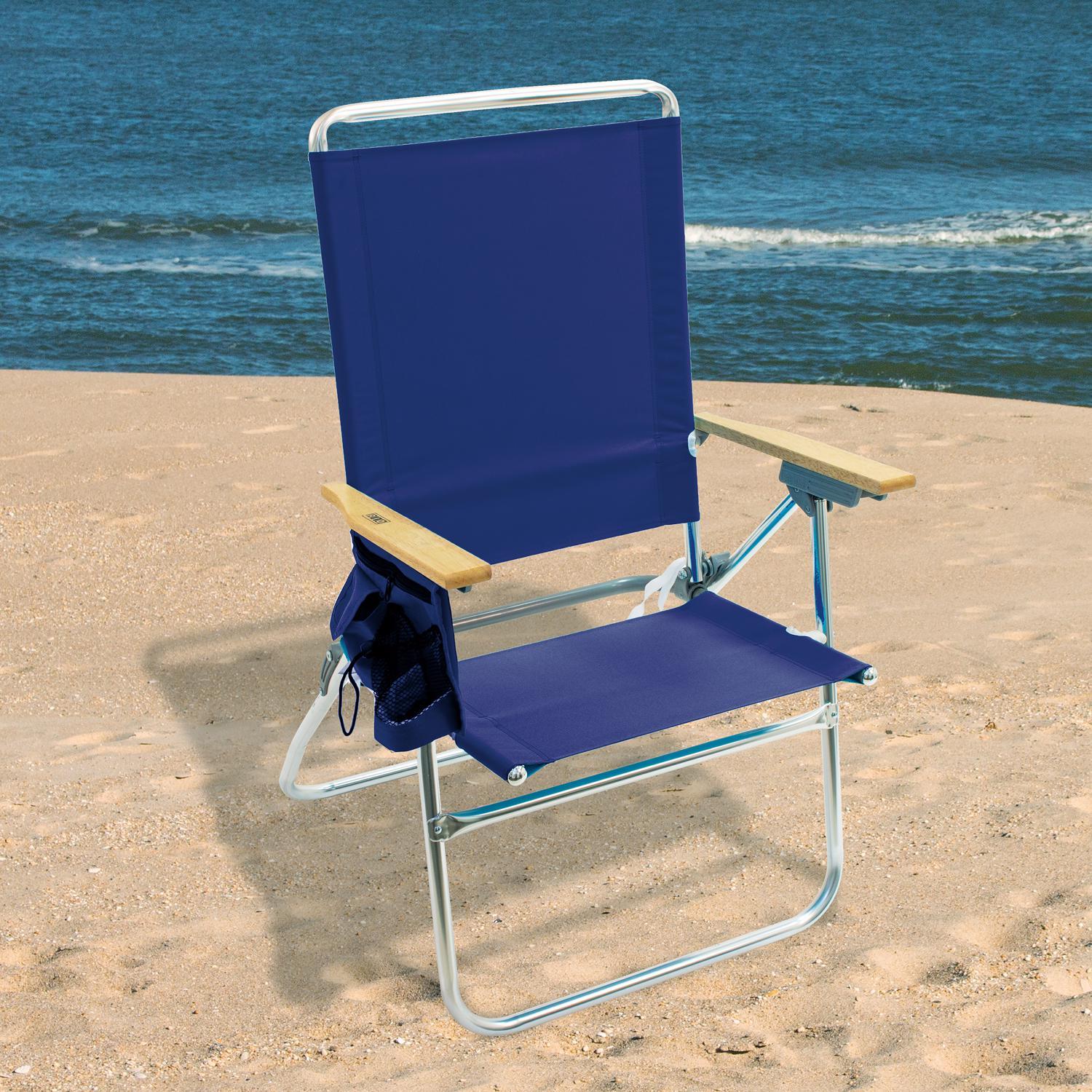 Rio Brands 7-Position Blue Beach Folding Chair Mfr# SC642-28PK4
