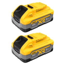 DEWALT 20V MAX XR DCBP520-2 5 Ah Lithium-Ion Battery 2 pc