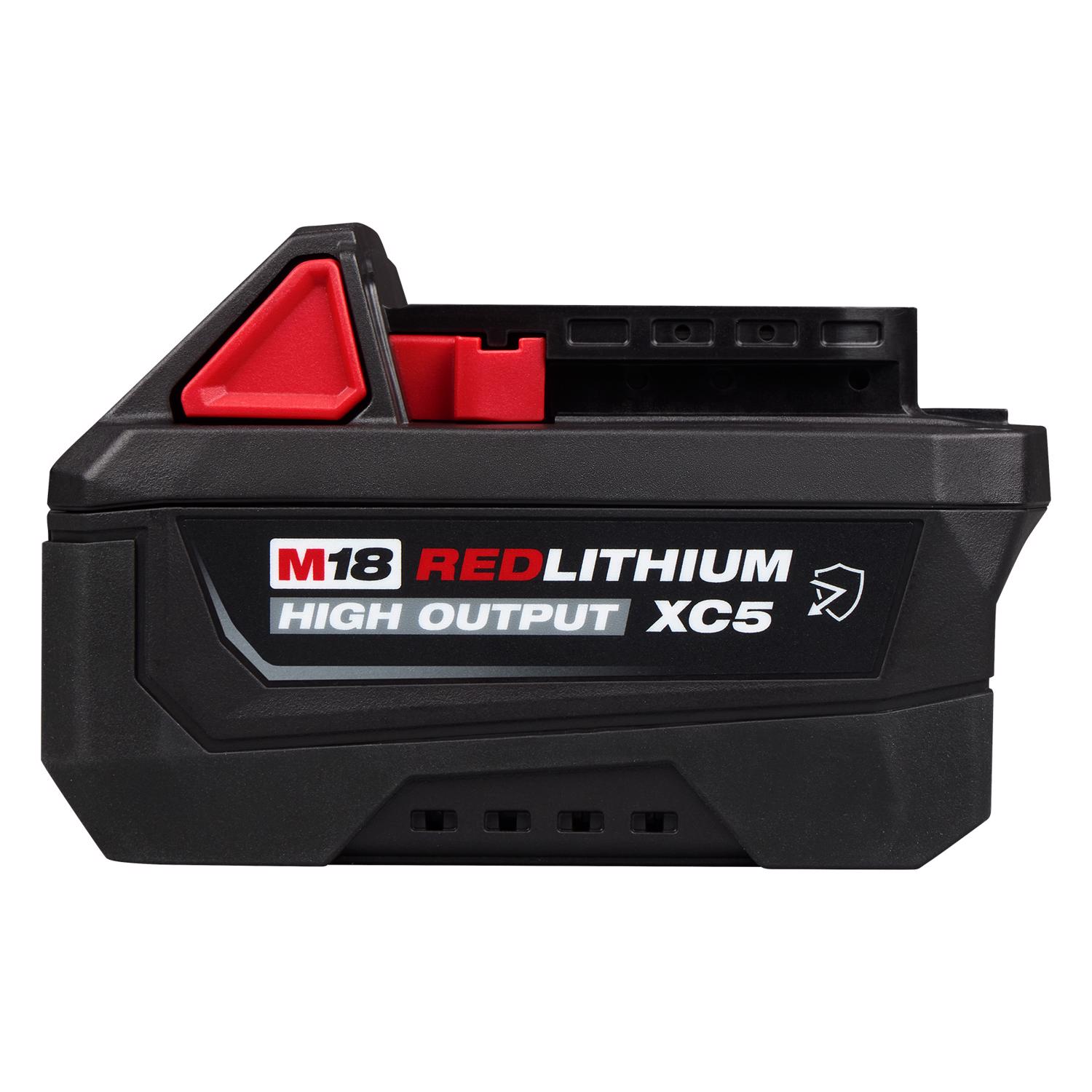 Milwaukee M18 REDLITHIUM HIGH OUTPUT XC5 Oil, Grease, and Solvent Resistant Battery Pack - 48-11-1855R