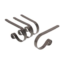 Haute Decor MantleClip Gray Stocking Holder 2 in.