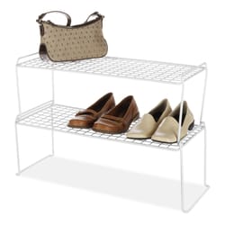 Whitmor 8 in. H X 23.38 in. W X 10 in. L White Stackable Shelf