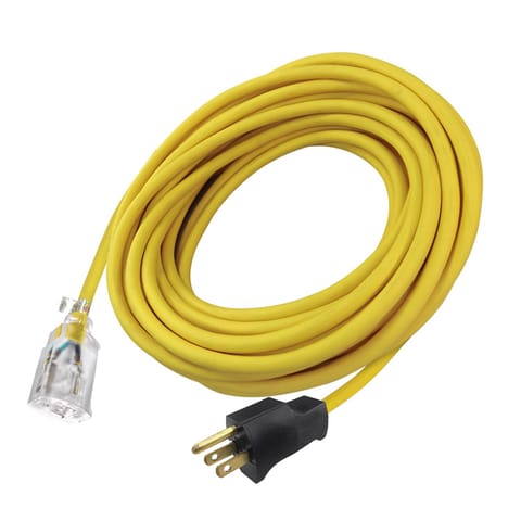 Ace Indoor or Outdoor 50 ft. L Yellow Extension Cord 12/3 SJTW Mfr