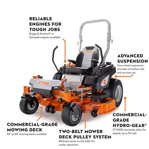 【5228】モッジ スパイダー　レーザー 30EL 【富】 STIHL RZ 552 52 in. 810 cc Gas Zero Turn Riding Mower Mfr