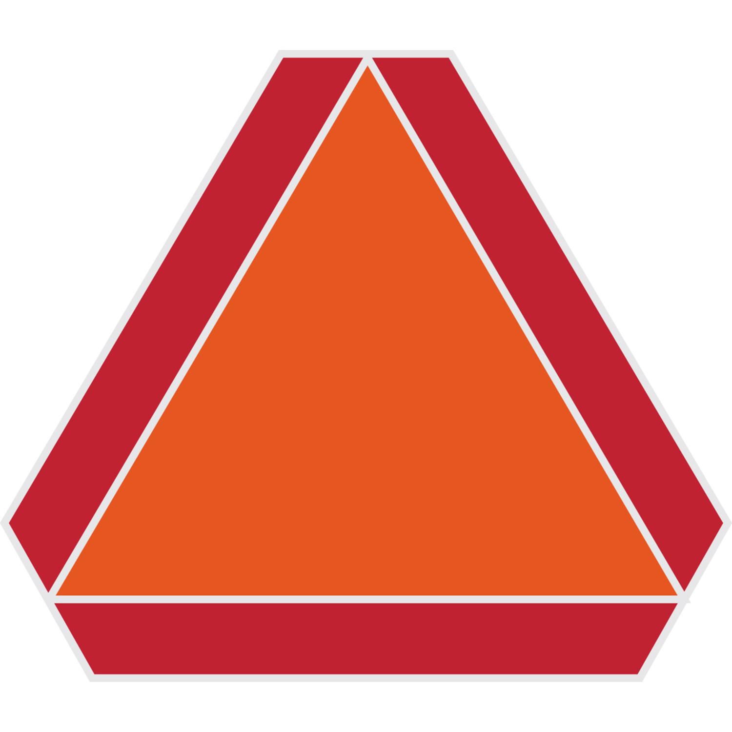 HILLMAN English Orange/Red Slow Moving Vehicle Sign 14 in. H X 16