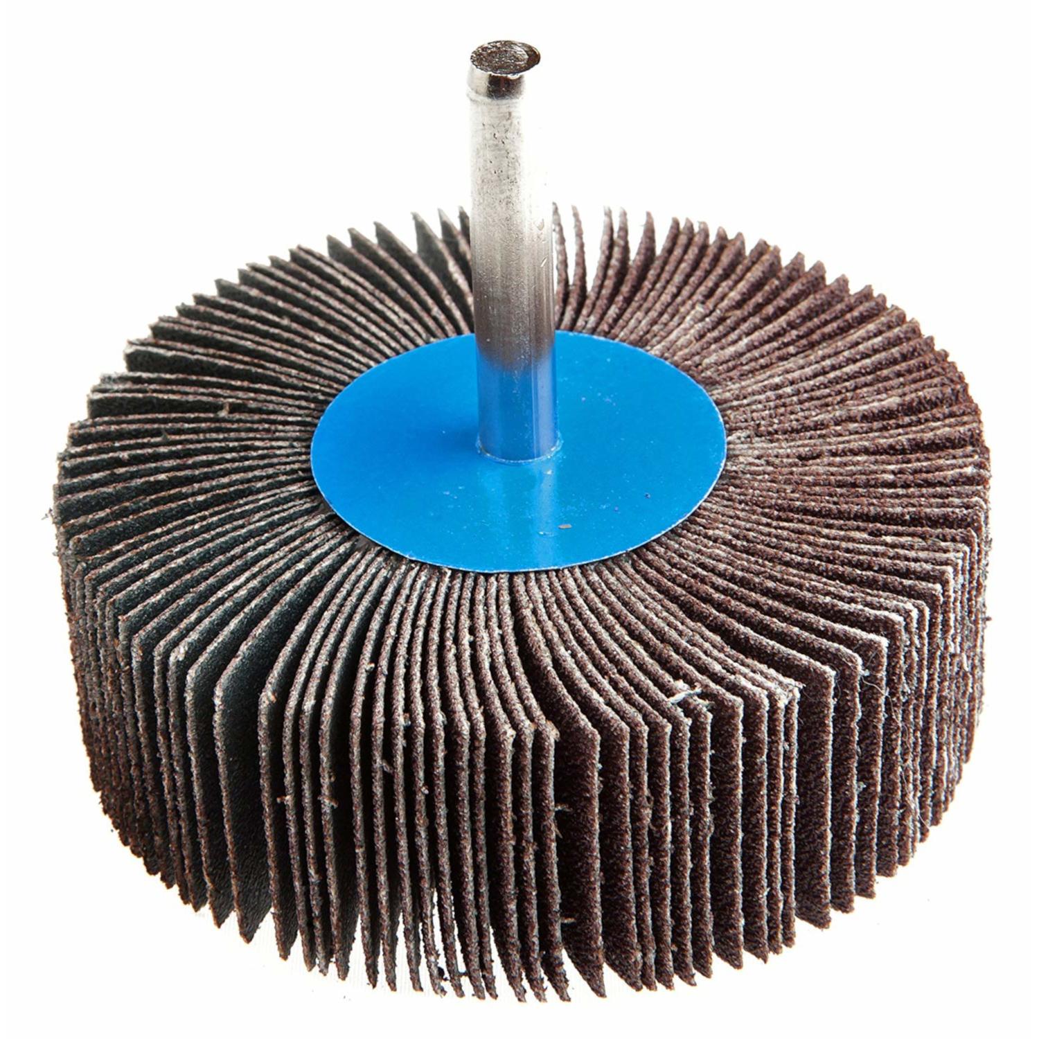 WALTER Surface Technologies - Mounted Flap Wheel: 3\" Dia, 1-1/2\" Face Width, 120