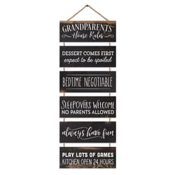P Graham Dunn 26 in. H X 10 in. L Multicolor Wood Grandparent's House Rules Hanging Sign