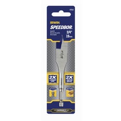 IRWIN Speedbor 3/4 in. X 4 in. L Carbon Steel Wood Boring Bit Quick-Change Hex Shank 1 pc