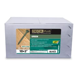 Deck Plus No. 10 Ga. X 3 in. L Green Star Flat Head Deck Screws