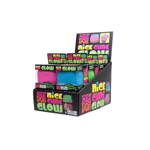 NeeDoh Nice Cube Glow Assorted (RANDOM COLOR) Mfr# GNCBND - Ace