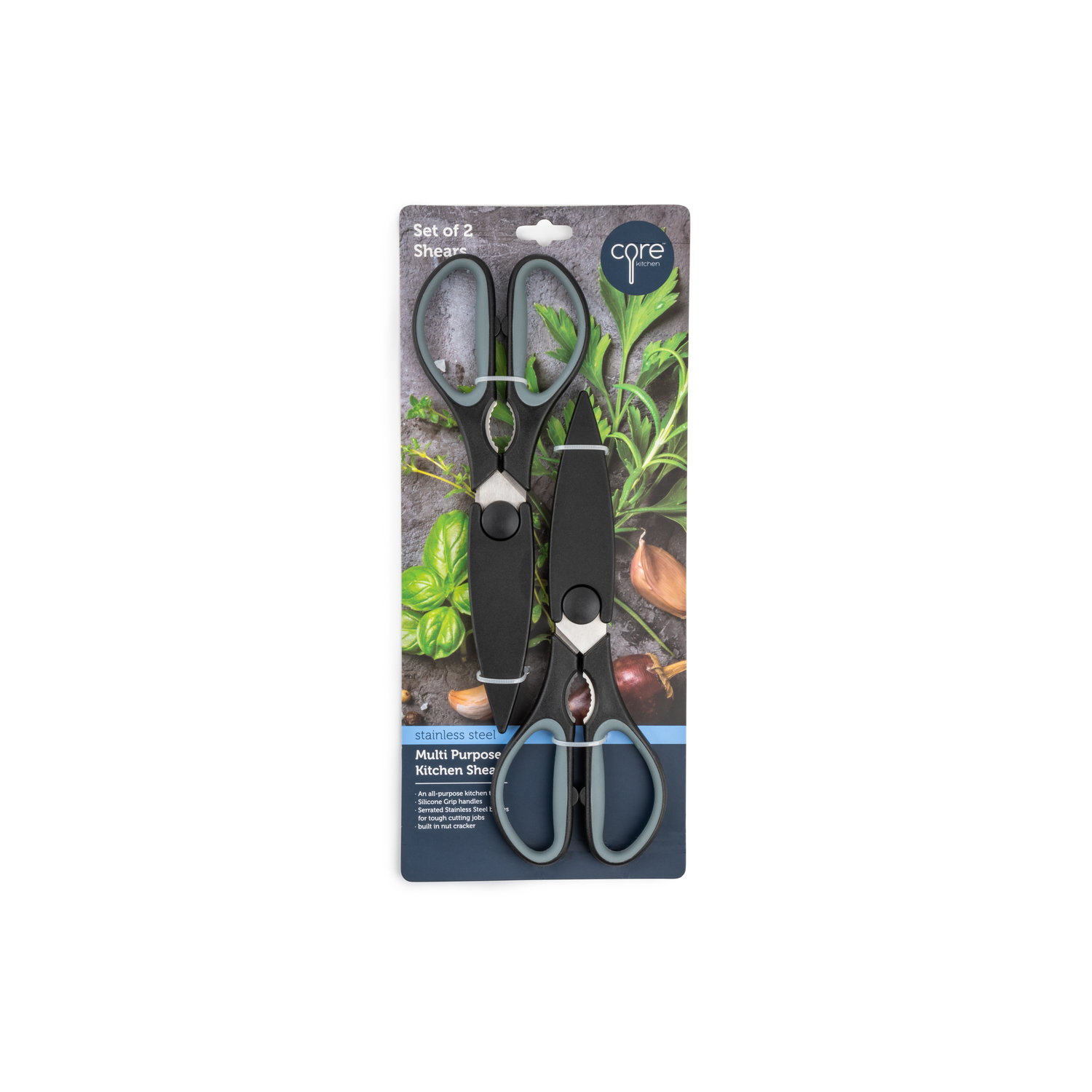 6012408 Plastic & Stainless Steel Kitchen Shears - 2 Piece