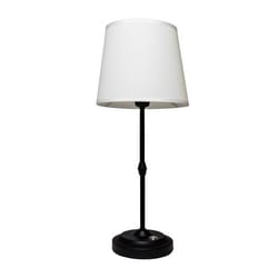Galena 17 in. Matte Black Table Lamp
