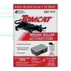 Tomcat Bait Station and Bait Blocks For Mice 4 oz 4 pk