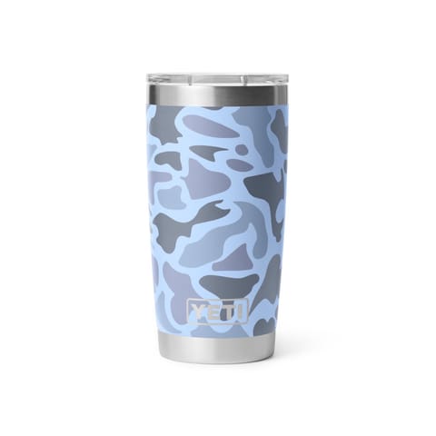 YETI Rambler 20 oz Blue Camo BPA Free Tumbler with MagSlider Lid