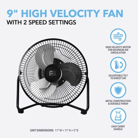 Perfect Aire 11.75 in. H X 9 in. D 3 speed High Velocity Fan Mfr