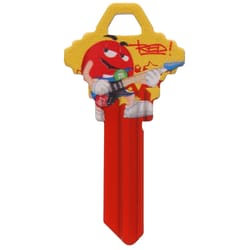 HILLMAN M&Ms Red House/Office Key Blank 68 Single For Schlage Locks Red