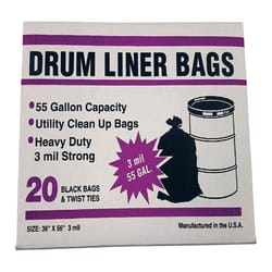 Primrose Plastics 55 gal Drum Liners Twist Tie 20 pk