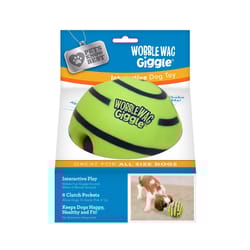 Pets Know Best Wobble Wag Giggle Ball For Dog Green Vinyl Ball Dog Toy 1 pk