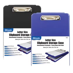 Bazic Products Letter Size Plastic Bottom Opening Storage Clipboard
