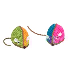 Kylies Brights For Cat Assorted Wool Mouse Cat Toy Large 2 pk