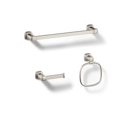 Kohler Envelu Vibrant Brushed Nickel Silver Bathroom Hardware Kit Metal