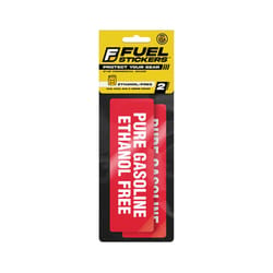 Fuel Stickers 2 in. H X 6 in. W Rectangle Red Fuel Sticker Label 2 pk