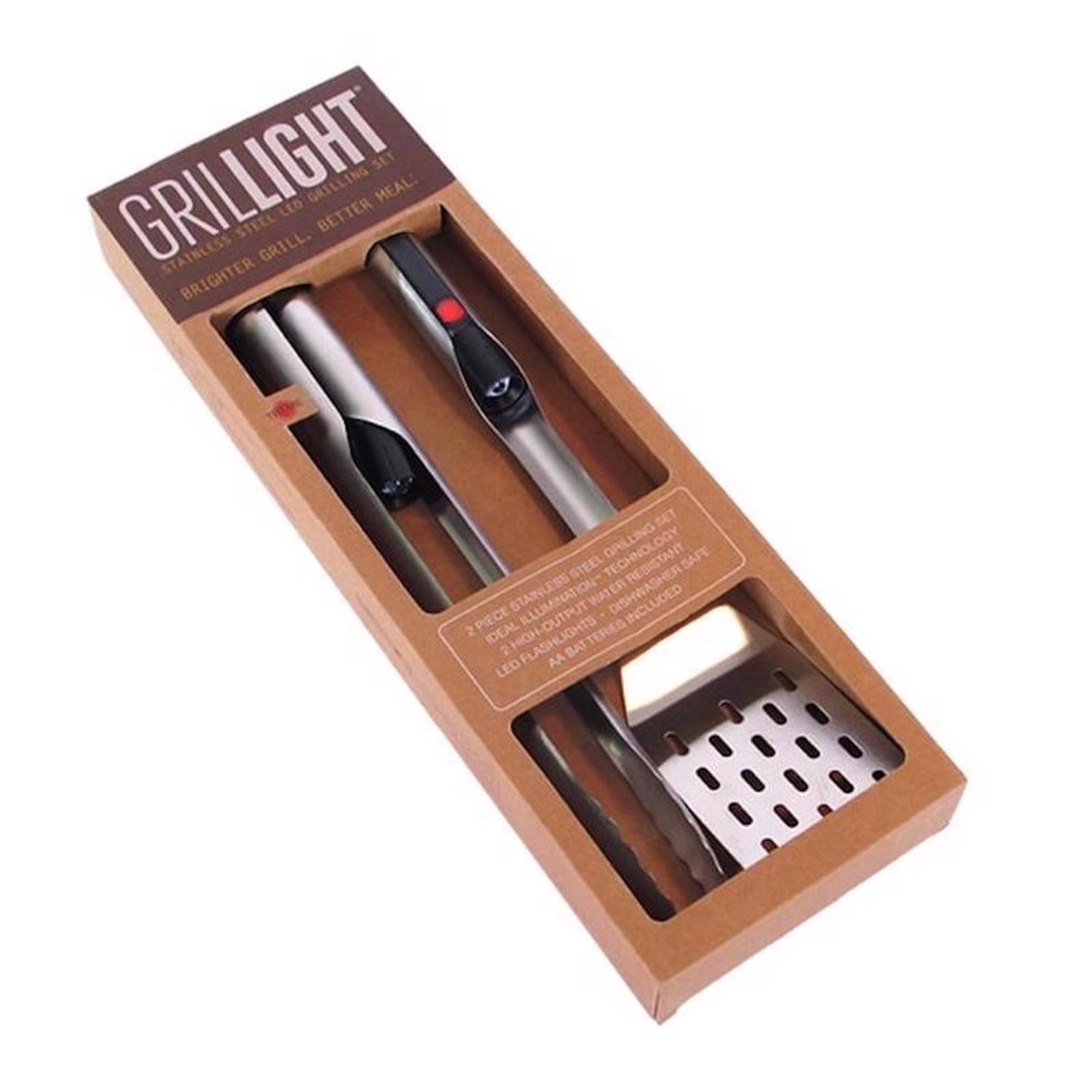Photos - Pan Grillight Stainless Steel Black/Silver Grill Tool Set 2 pc 1300826