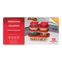 Rubbermaid Easy Store Clear Food Storage Container Set 18 pk