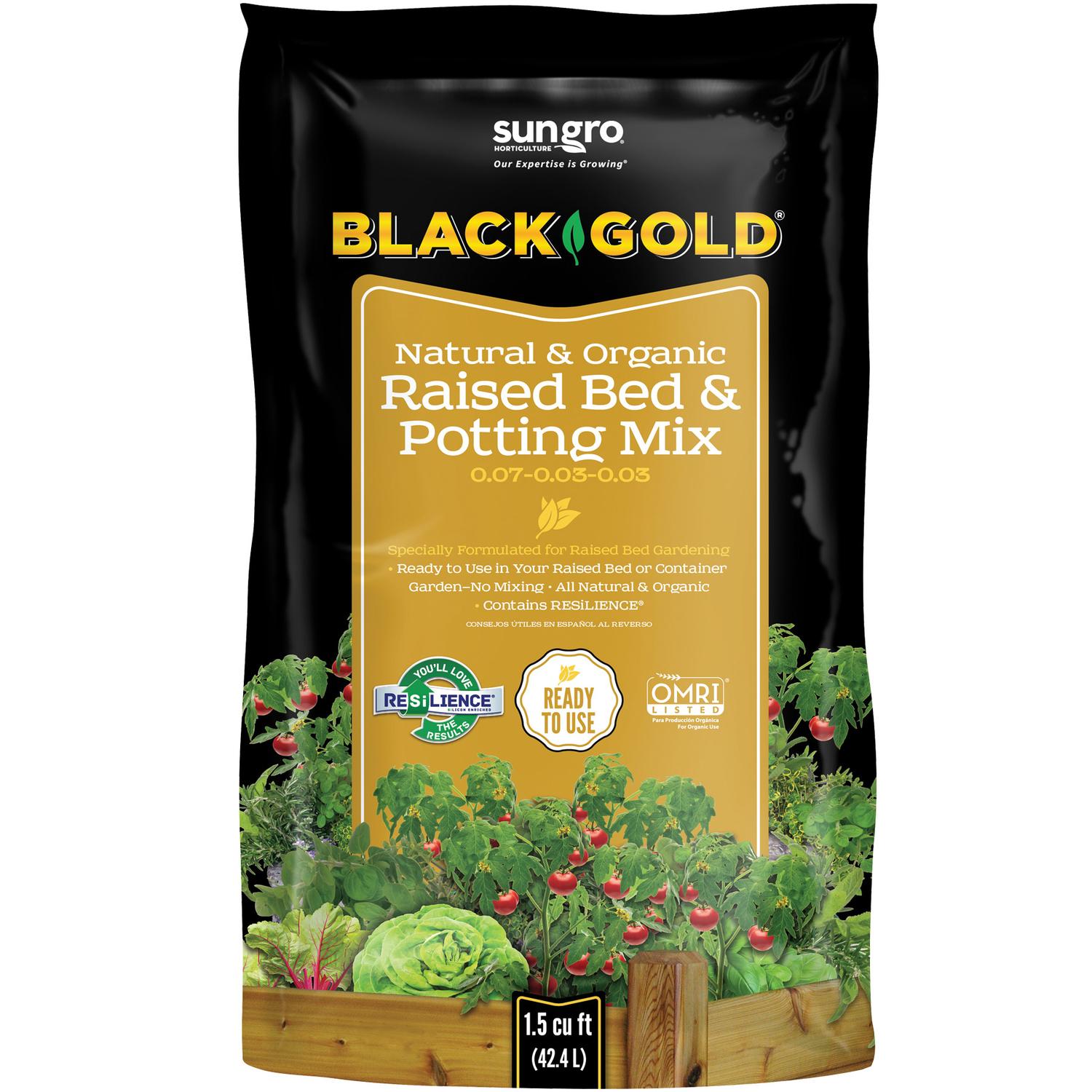 Black Gold Organic Flower and Vegetable Raised Bed Mix