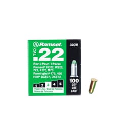 Ramset 0.22 in. D X 2 in. L Steel Flat Head Powder Loads 100 pk