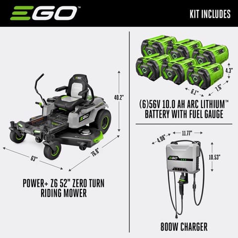 エレクトーレ　セット EGO POWER+ ZT5216L 52 in. 56 V Battery Zero Turn Riding Mower Kit