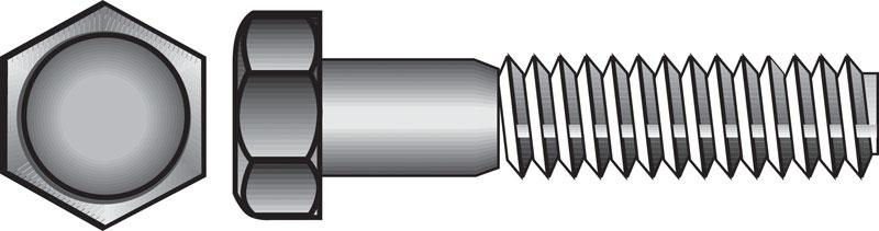 HILLMAN 1/4 in. D X 4-1/2 in. L Stainless Steel Hex Head Cap Screw 25 pk