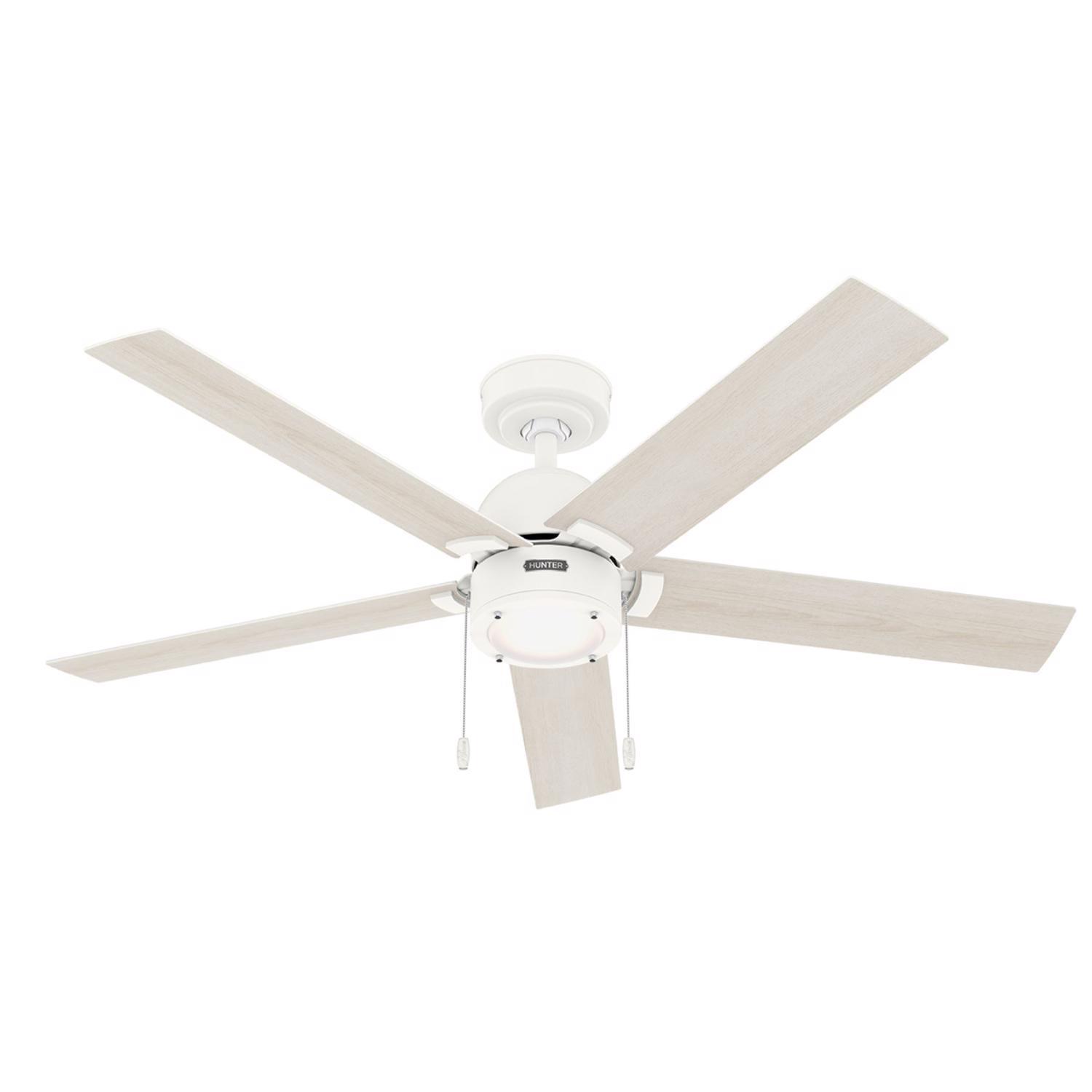 Hunter 52 in. Matte White LED Indoor Ceiling Fan Mfr# 51761 - Ace