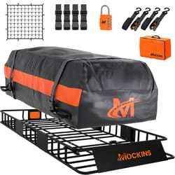 Mockins 64x39x5 Adjustable Rooftop Basket w/ Rooftop Bag Roof Cargo Bag 1 pk