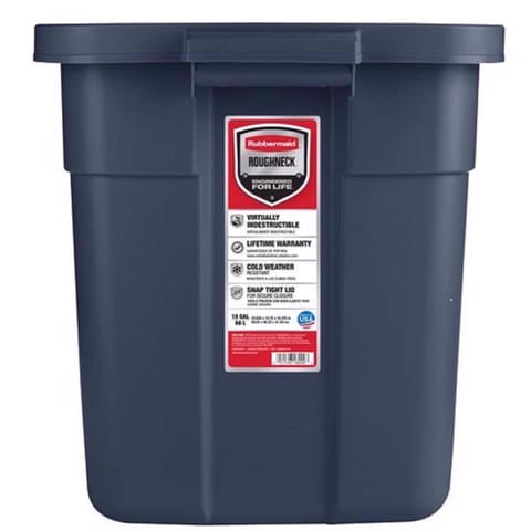 Rubbermaid Roughneck 18 gal Navy Storage Box 16.375 in. H X 15.875